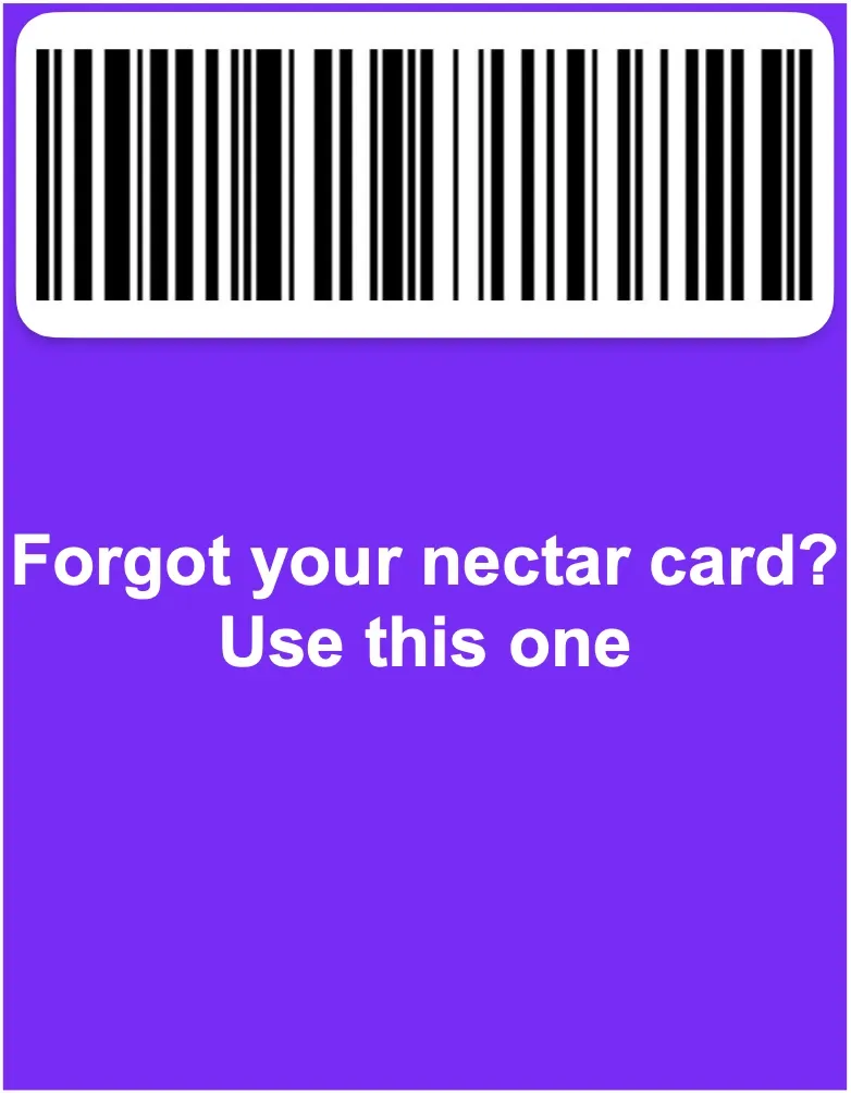 Nectar card barcode placeholder image